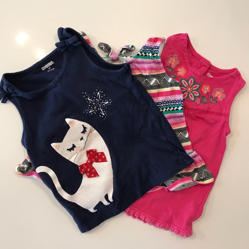 3 Gymboree Toddler Tanks
